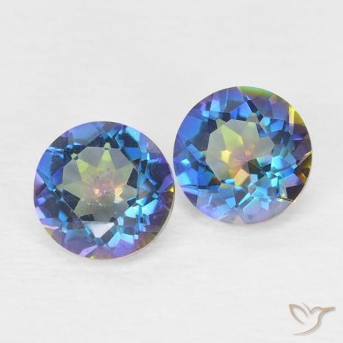 0.96 ct Round Cut Mystic Quartz, 5.1 mm From Brazil, Photo A