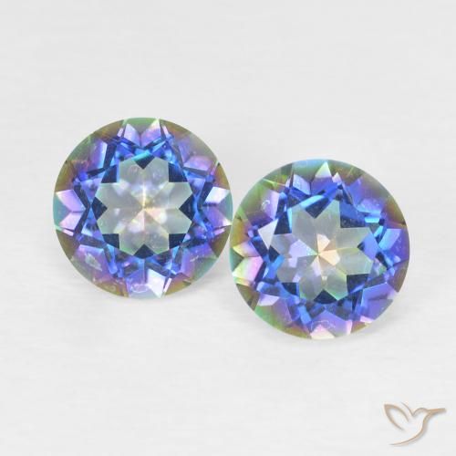 1.58 ct Round Cut Mystic Quartz, 6.1 mm From Brazil, Photo A