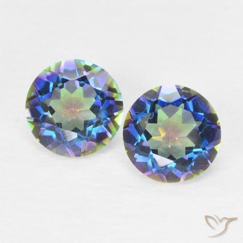 0.93 ct Round Cut Mystic Quartz, 5.1 mm From Brazil, Photo A
