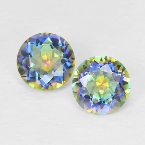 0.88 ct Round Cut Mystic Quartz, 5.1 mm From Brazil, Photo A