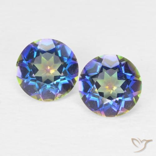 0.96 ct Round Cut Mystic Quartz, 5.1 mm From Brazil, Photo A