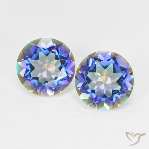 1.66 ct Round Cut Mystic Quartz, 6.1 mm From Brazil, Photo A