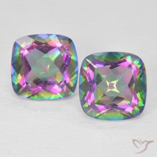 4.15 ct Cushion Cut Mystic Quartz, 8.1 x 8 mm From Brazil, Photo A