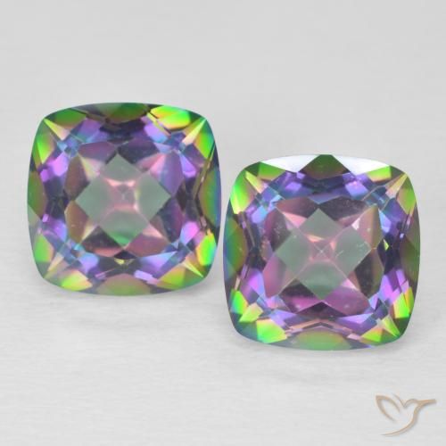 4.84 ct Cushion Cut Mystic Quartz, 8.1 x 8 mm From Brazil, Photo A