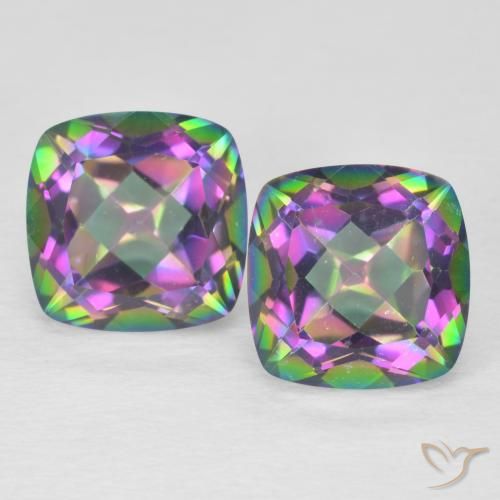 4.91 ct Cushion Cut Mystic Quartz, 8.1 x 8 mm From Brazil, Photo A