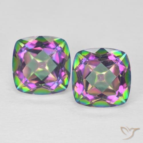 4.78 ct Cushion Cut Mystic Quartz, 8.1 x 8 mm From Brazil, Photo A