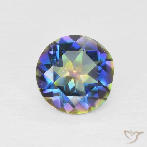 0.74 ct Round Cut Mystic Quartz, 6.1 mm From Brazil, Photo A
