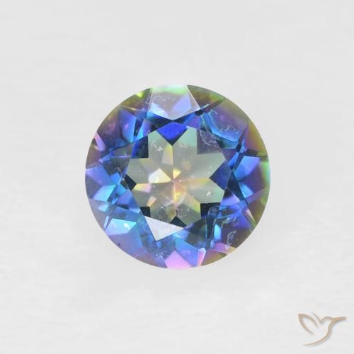 0.78 ct Round Cut Mystic Quartz, 6.1 mm From Brazil, Photo A
