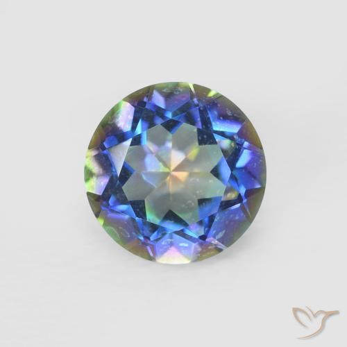 0.82 ct Round Cut Mystic Quartz, 6 mm From Brazil, Photo A