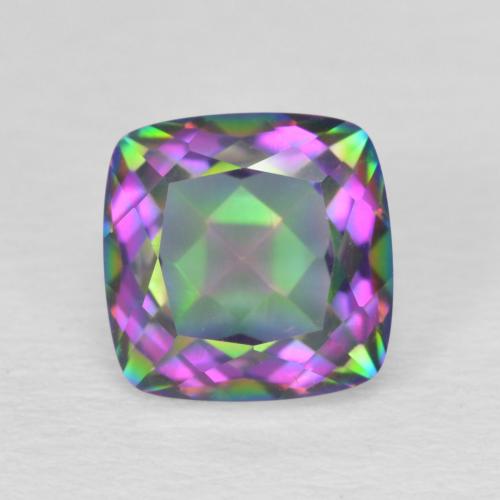 1.7 ct Cushion Cut Mystic Quartz, 7 x 7 mm From Brazil, Photo A