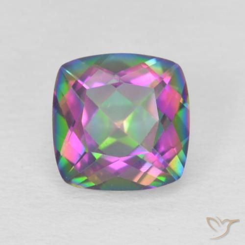 Quarzo mistico taglio cuscino da 2,11 ct, 8 x 7,9 mm dal Brasile, Photo A