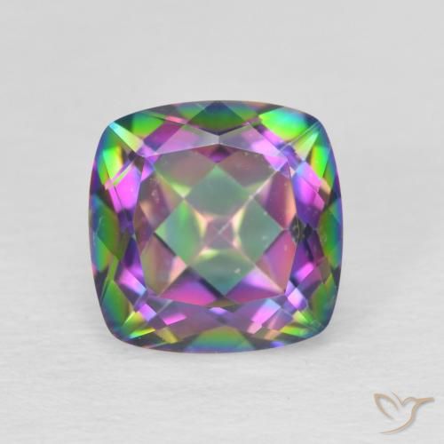2.41 ct Cushion Cut Mystic Quartz, 8.1 x 8 mm From Brazil, Photo A
