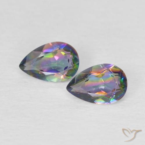 0.7 ct Pear Cut Mystic Quartz, 6.1 x 4 mm From Brazil, Photo A