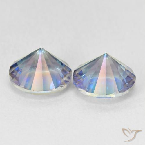 Mystic Quartz Gemstones in 8 mm (calibrated) Size for Sale, Mystic Quartz Stones in Multicolor Blue Color