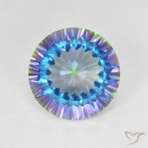 5.12ct Natural Multicolor Mystic Quartz, Round, VVS-VS