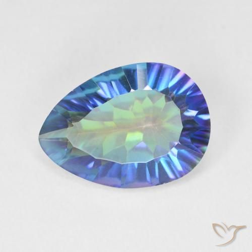 4.36 ct Pear Concave Cut Mystic Quartz, 14.2 x 10.2 mm From Brazil, Photo A