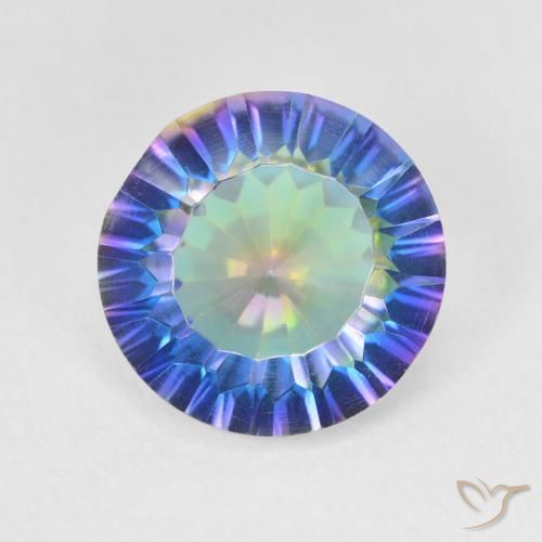5.13ct Natural Multicolor Mystic Quartz, Round, VVS-VS
