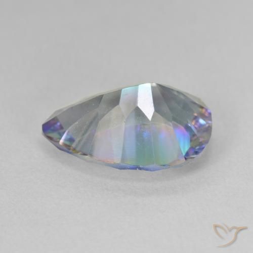 Mystic Quartz Gemstone in 14 x 10 mm (calibrated) Size for Sale, Mystic Quartz Stone in Multicolor Blue Color