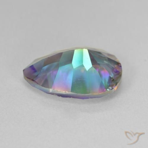 Mystic Quartz Gemstone in 14 x 10 mm (calibrated) Size for Sale, Mystic Quartz Stone in Multicolor Blue Color