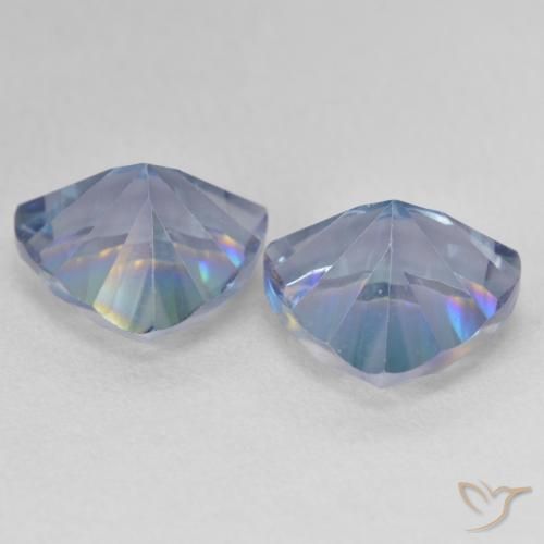 Mystic Quartz Gemstones in 10 x 10 mm (calibrated) Size for Sale, Mystic Quartz Stones in Multicolor Blue Color
