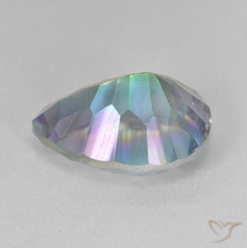 Mystic Quartz Gemstone in 14.4 x 10.3 mm Size for Sale, Mystic Quartz Stone in Multicolor Blue Color