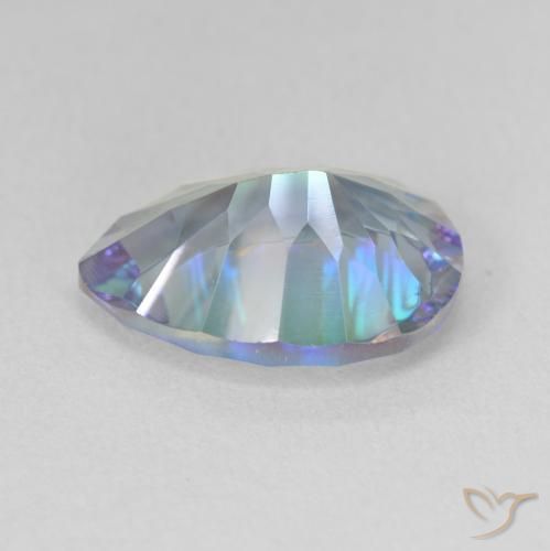 Mystic Quartz Gemstone in 14 x 10 mm (calibrated) Size for Sale, Mystic Quartz Stone in Multicolor Blue Color