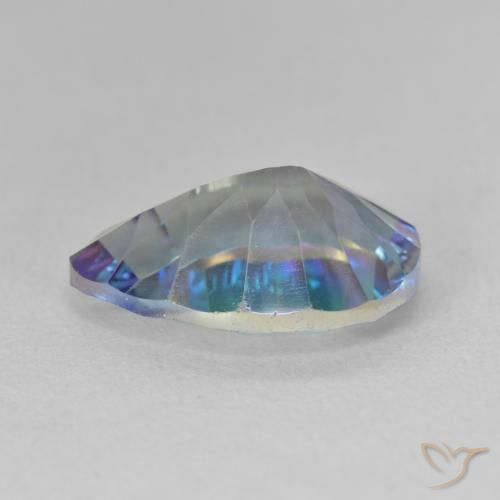 Mystic Quartz Gemstone in 14 x 10 mm (calibrated) Size for Sale, Mystic Quartz Stone in Multicolor Blue Color
