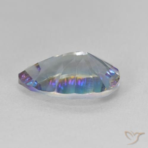 Mystic Quartz Gemstone in 14 x 10 mm (calibrated) Size for Sale, Mystic Quartz Stone in Multicolor Blue Color