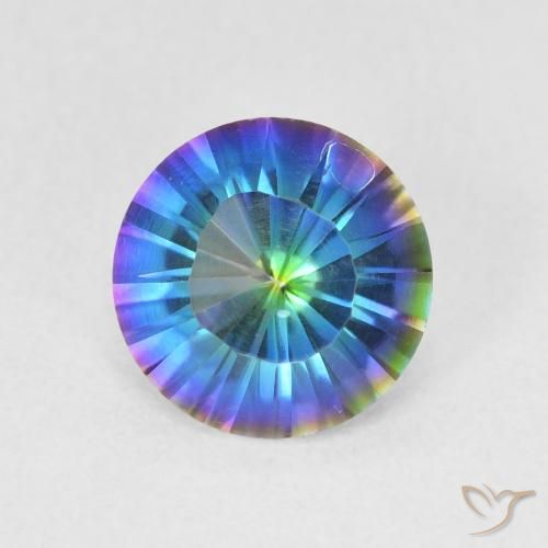 1.53ct Natural Multicolor Mystic Quartz, Round, VVS