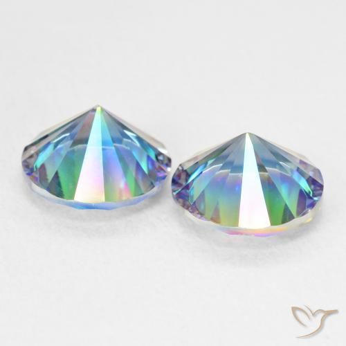 Mystic Quartz Gemstones in 8 mm (calibrated) Size for Sale, Mystic Quartz Stones in Multicolor Color