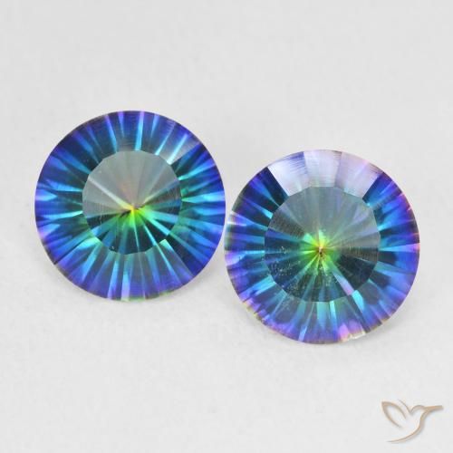 3.06ctw Natural Multicolor Mystic Quartz, Round, VS