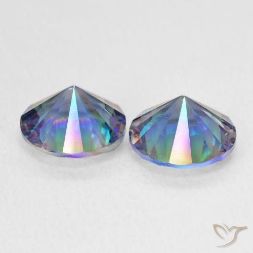 Mystic Quartz Gemstones in 8 mm (calibrated) Size for Sale, Mystic Quartz Stones in Multicolor Color