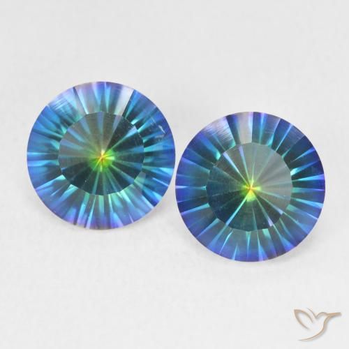 3.27ctw Natural Multicolor Mystic Quartz, Round, VS