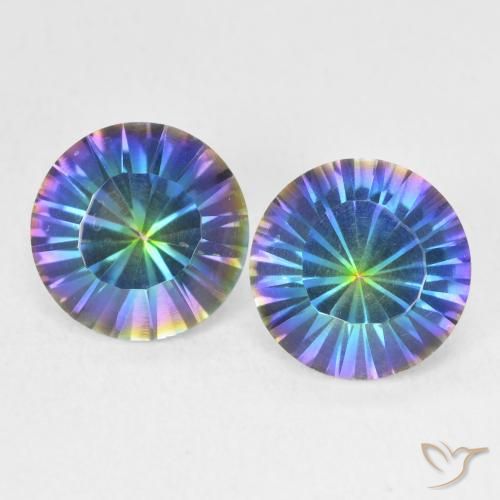 3.24ctw Natural Multicolor Mystic Quartz, Round, VS
