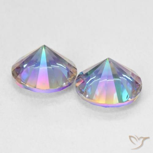 Mystic Quartz Gemstones in 8 mm (calibrated) Size for Sale, Mystic Quartz Stones in Multicolor Color