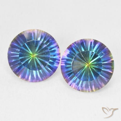 3.34ctw Natural Multicolor Mystic Quartz, Round, VS