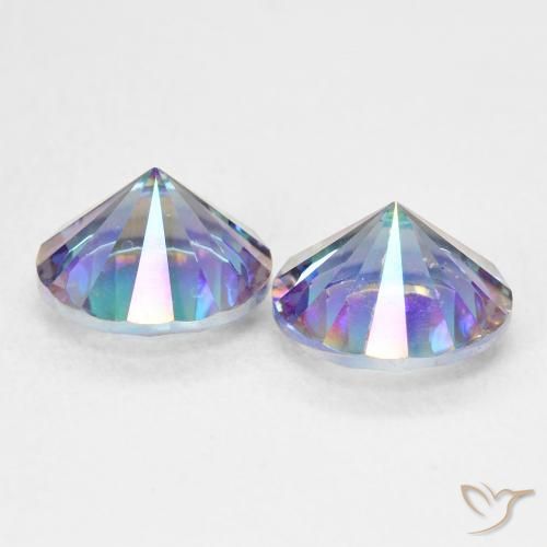 Mystic Quartz Gemstones in 8 mm (calibrated) Size for Sale, Mystic Quartz Stones in Multicolor Color