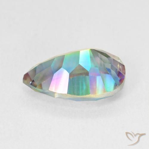 Mystic Quartz Gemstone in 12 x 8 mm (calibrated) Size for Sale, Mystic Quartz Stone in Multicolor Color