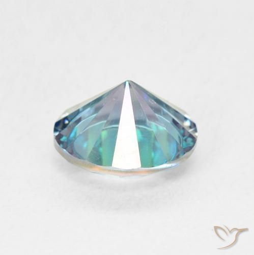 Mystic Quartz Gemstone in 8 mm (calibrated) Size for Sale, Mystic Quartz Stone in Multicolor Blue Color