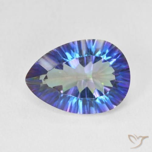 4.94ct Natural Multicolor Mystic Quartz, Pear Shape, VS