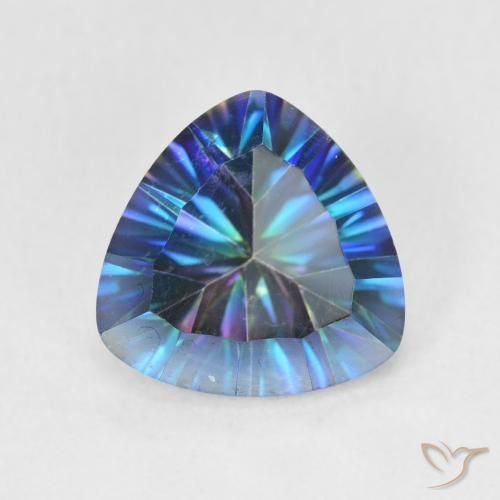 2.85ct Natural Multicolor Blue Mystic Quartz, Trillion, VS