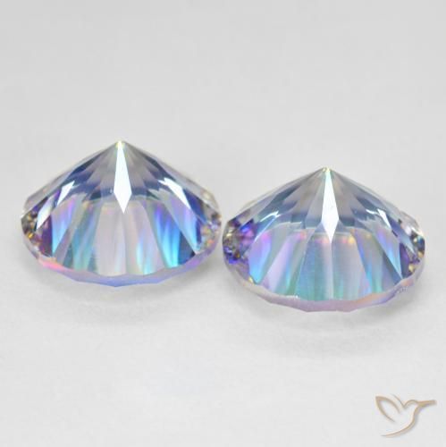 Mystic Quartz Gemstones in 12 mm (calibrated) Size for Sale, Mystic Quartz Stones in Multicolor Blue Color
