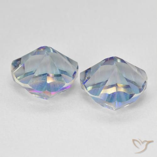 Mystic Quartz Gemstones in 9 x 9 mm (calibrated) Size for Sale, Mystic Quartz Stones in Multicolor Blue Color
