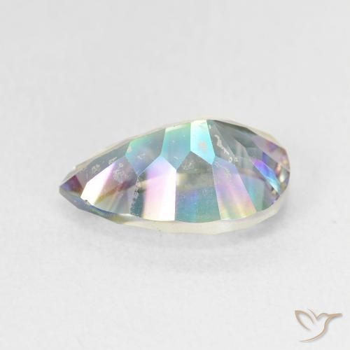 Mystic Quartz Gemstone in 12 x 8 mm (calibrated) Size for Sale, Mystic Quartz Stone in Multicolor Blue Color