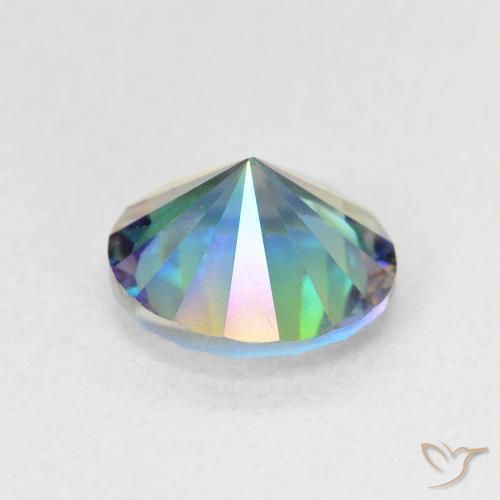 Mystic Quartz Gemstone in 8 mm (calibrated) Size for Sale, Mystic Quartz Stone in Multicolor Blue Color