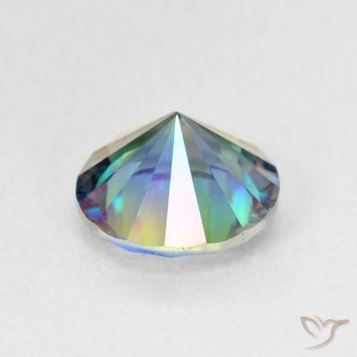 Mystic Quartz Gemstone in 8 mm (calibrated) Size for Sale, Mystic Quartz Stone in Multicolor Blue Color