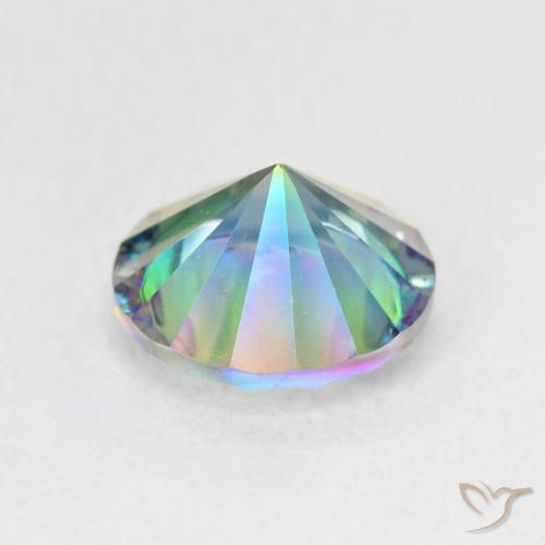 Mystic Quartz Gemstone in 8 mm (calibrated) Size for Sale, Mystic Quartz Stone in Multicolor Blue Color