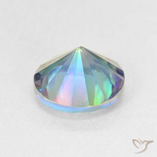 Mystic Quartz Gemstone in 8 mm (calibrated) Size for Sale, Mystic Quartz Stone in Multicolor Blue Color