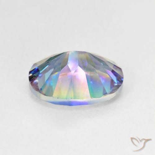 Mystic Quartz Gemstone in 11 x 9 mm (calibrated) Size for Sale, Mystic Quartz Stone in Multicolor Blue Color