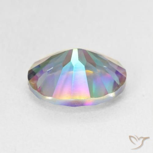 Mystic Quartz Gemstone in 11 x 9 mm (calibrated) Size for Sale, Mystic Quartz Stone in Multicolor Blue Color